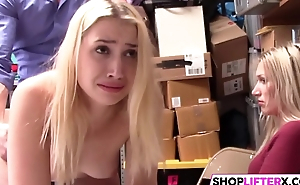 Sexy Shoplifting Mom And Daughter Get Punished