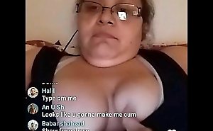 Matured mom playing with boobs